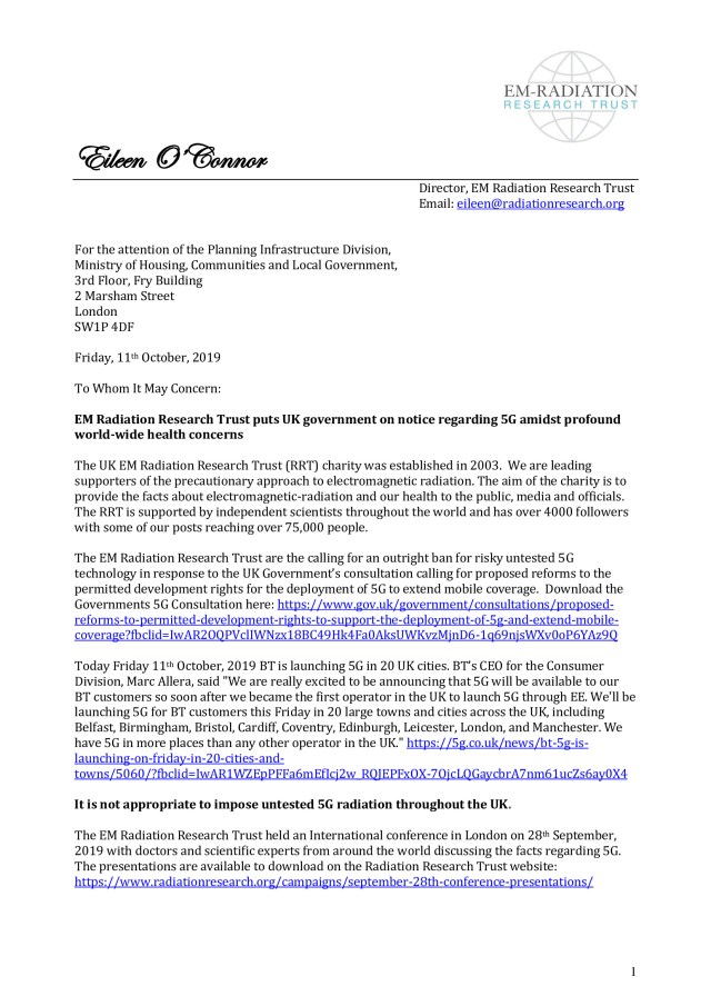 em radiation research trust to uk govt
