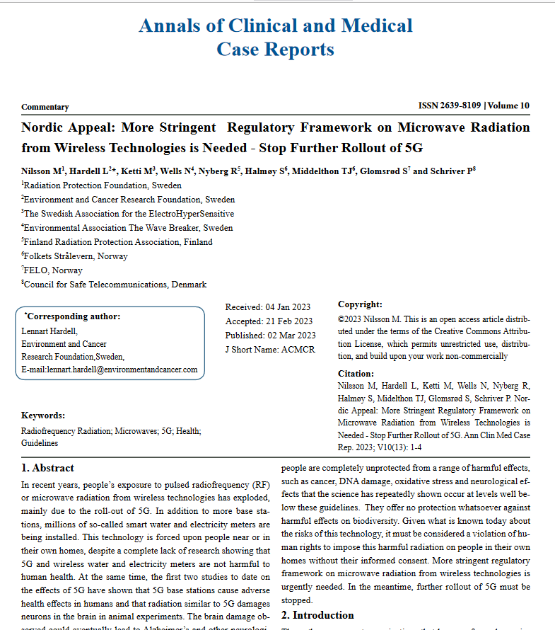 Screenshot 2023-03-03 at 17-09-25 Nordic Appeal More Stringent Regulatory Framework on Microwave Radiation from Wireless Technologies is Needed - Stop Further Rollout of 5G - ACMCR-v10-1909.pdf